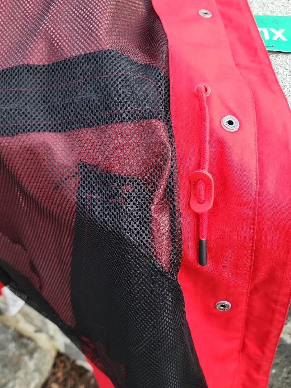 Hunter Red Hooded Water Resistant Cotton Jacket XL - Picture 13 of 13
